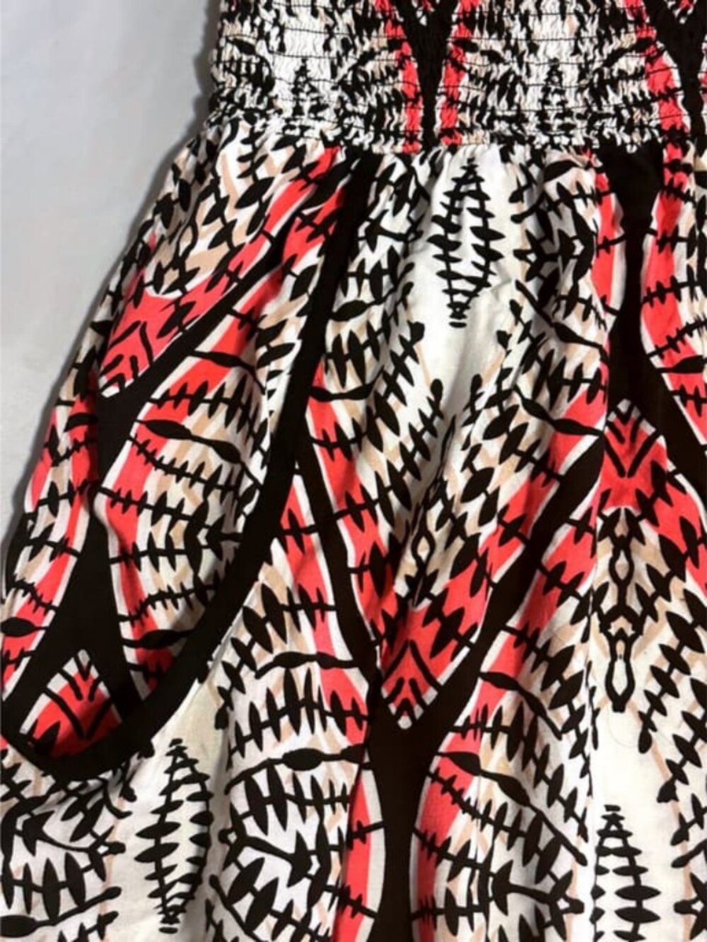 Print Smocked Straples
